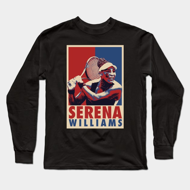 Serena Williams Pop Art Style Long Sleeve T-Shirt by mia_me